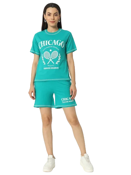 Women’s co-ord Set | Shorts and T-Shirt Printed Set