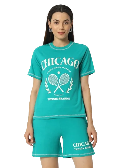 Women’s co-ord Set | Shorts and T-Shirt Printed Set