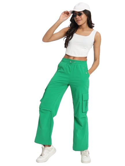 Women's Cargo Pants with Pockets | Green