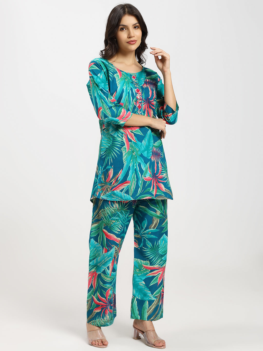 Printed Co-ord Set | Green