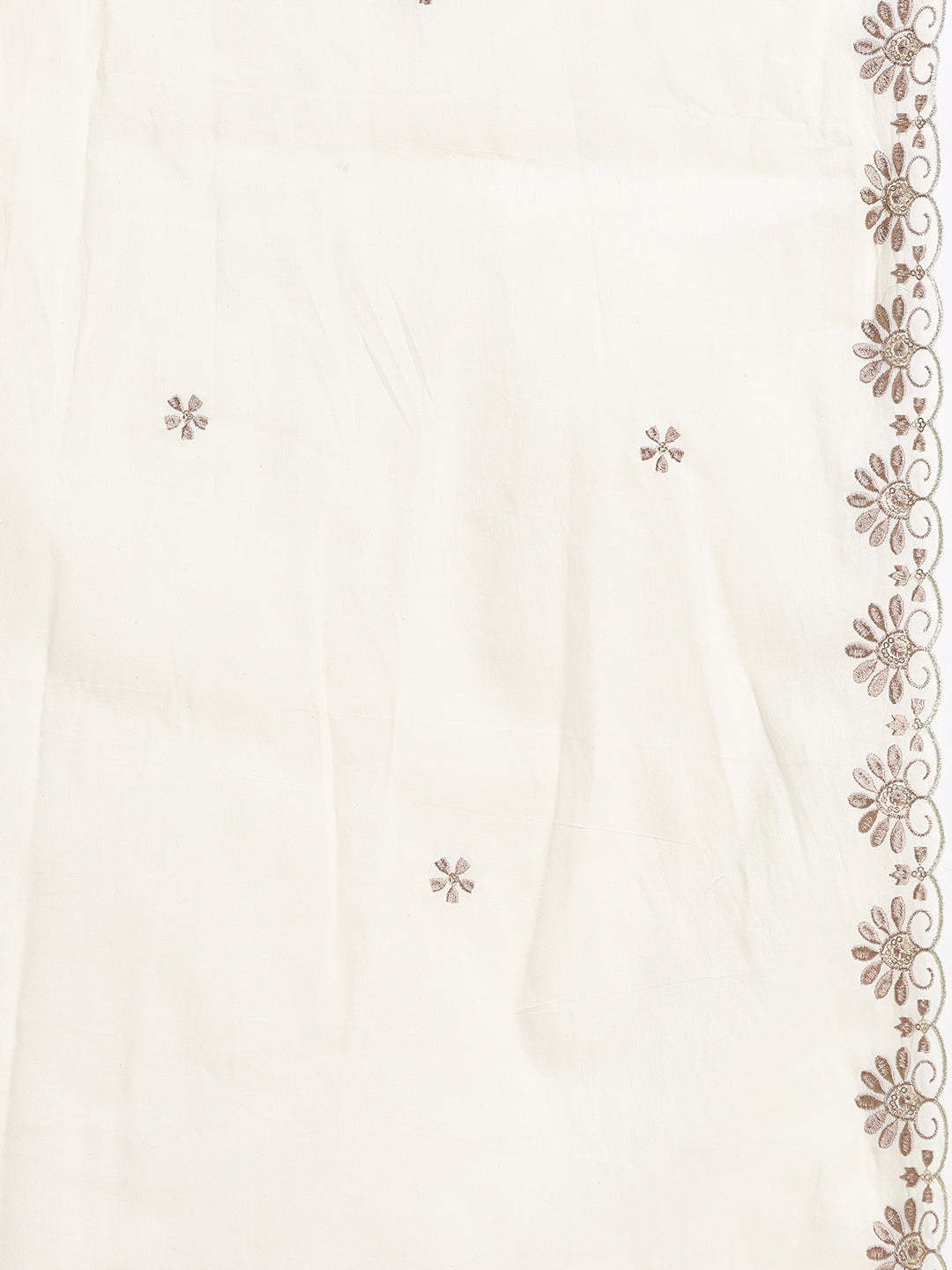 3-Piece Sleeveless Kurta Set with Intricate Golden Thread Embroidery