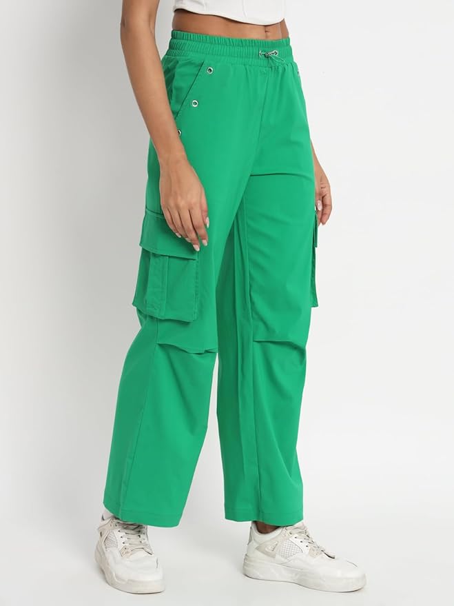 Women's Cargo Pants with Pockets | Green