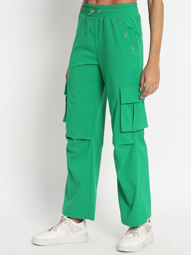 Women's Cargo Pants with Pockets | Green