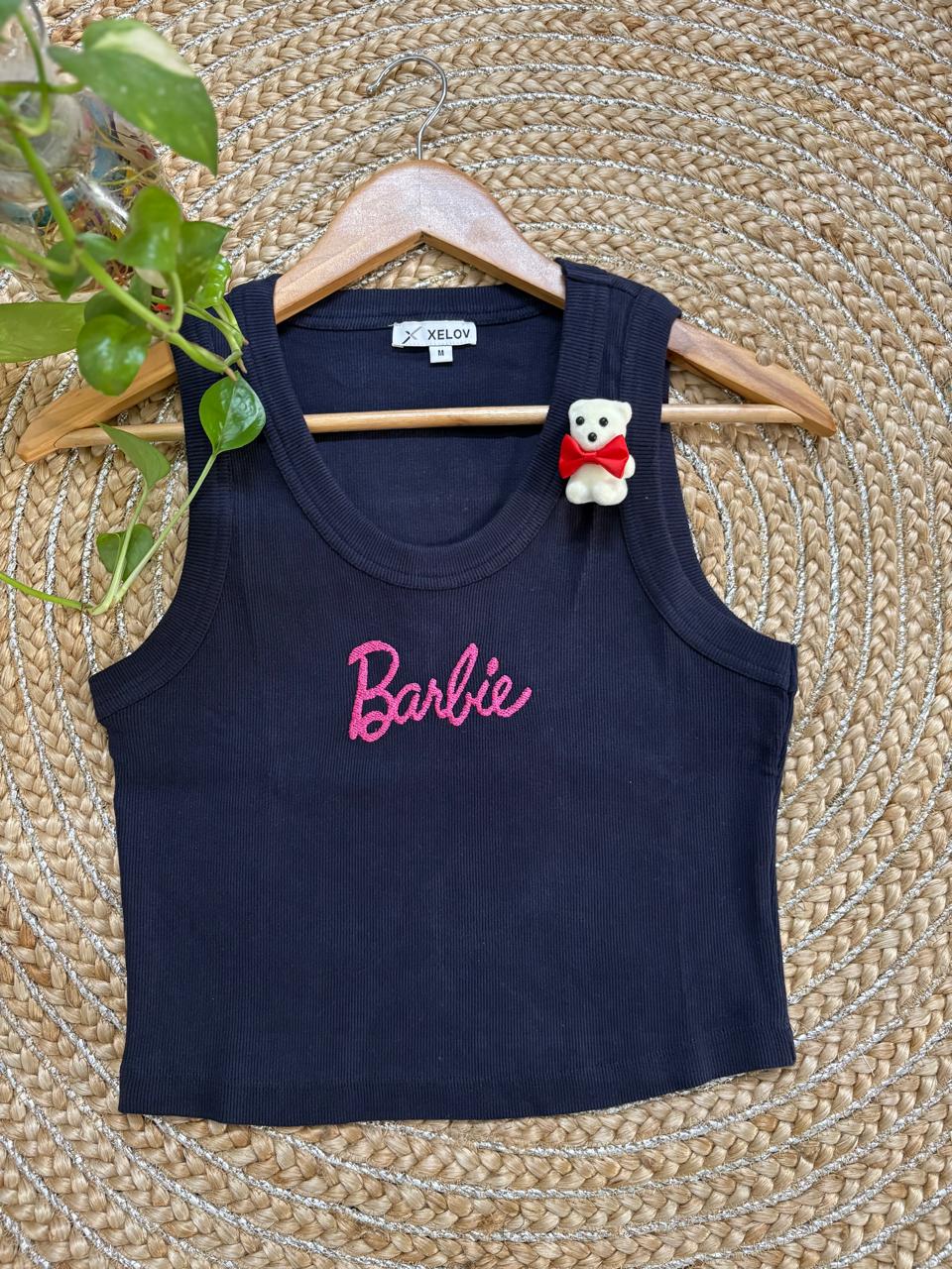 Women's Knitted Sleeveless Tank Top Ribbed Cotton Fitted | Blue