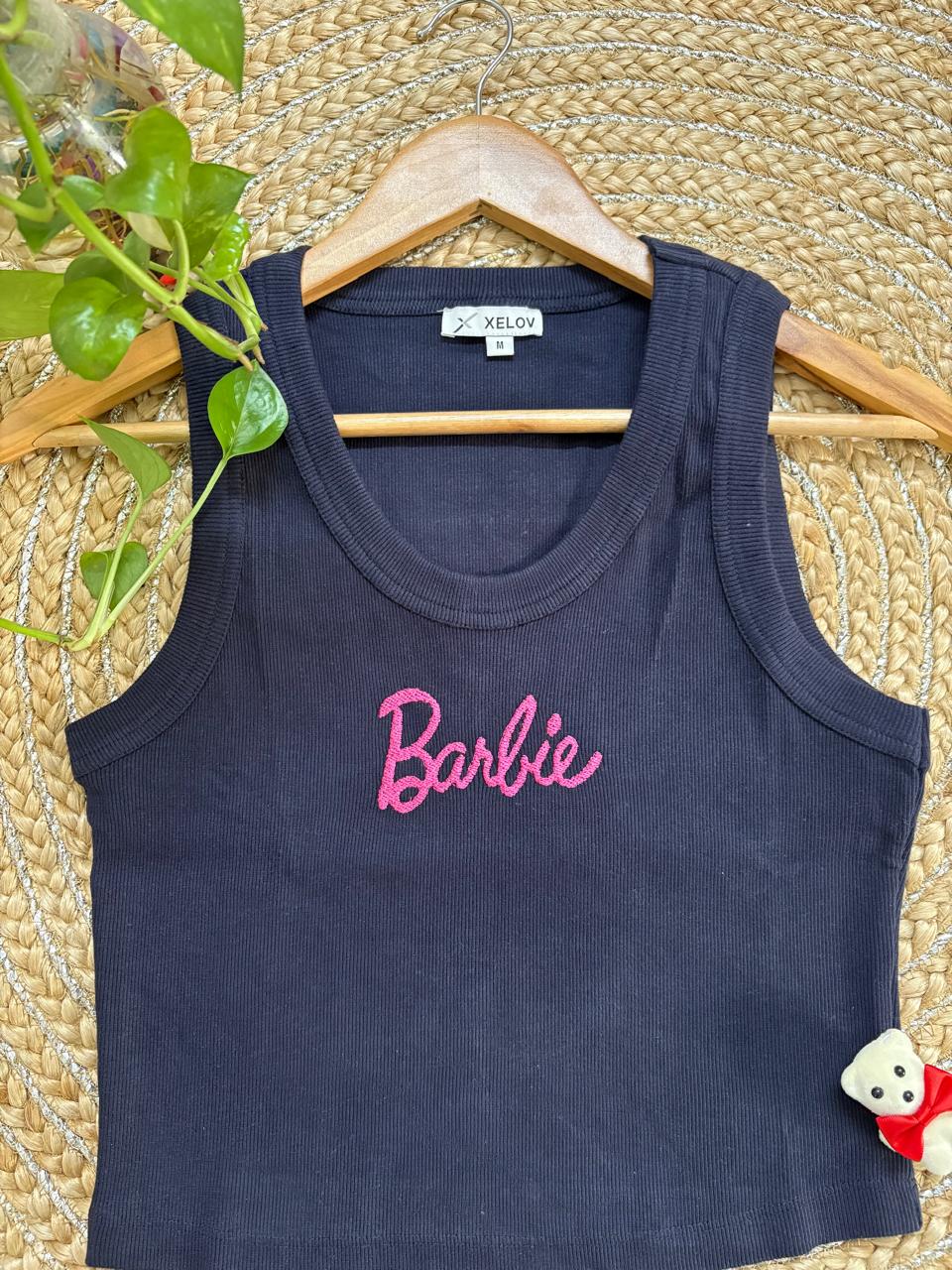 Women's Knitted Sleeveless Tank Top Ribbed Cotton Fitted | Blue