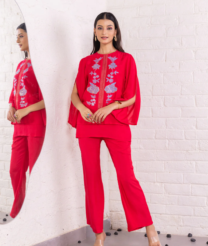 CO-ORD SET | CHERRY RED