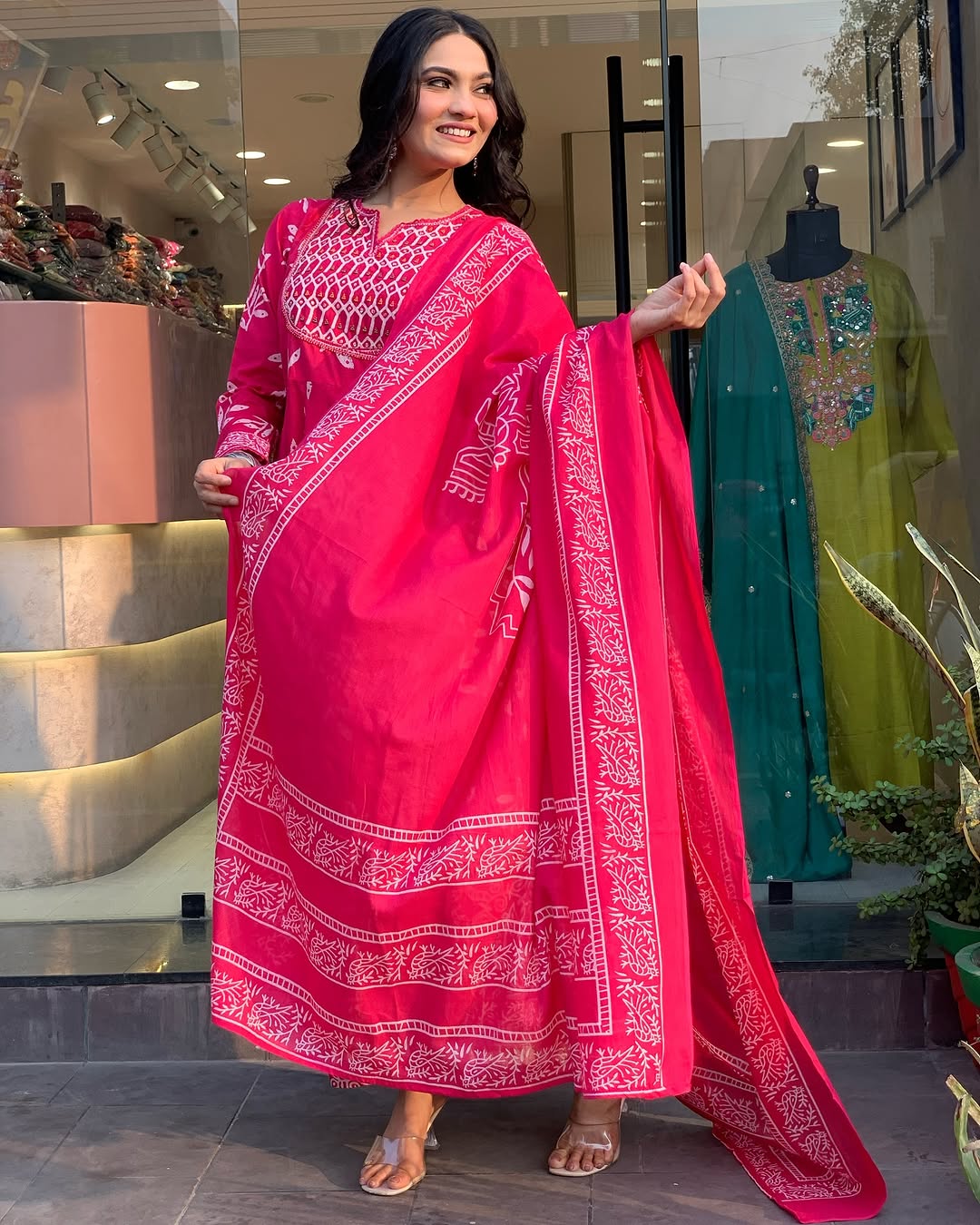 Jaipur Anarkali Suite Set | Pink