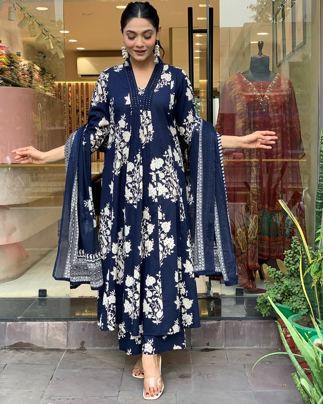 Jaipur Anarkali Suite Set | Blue