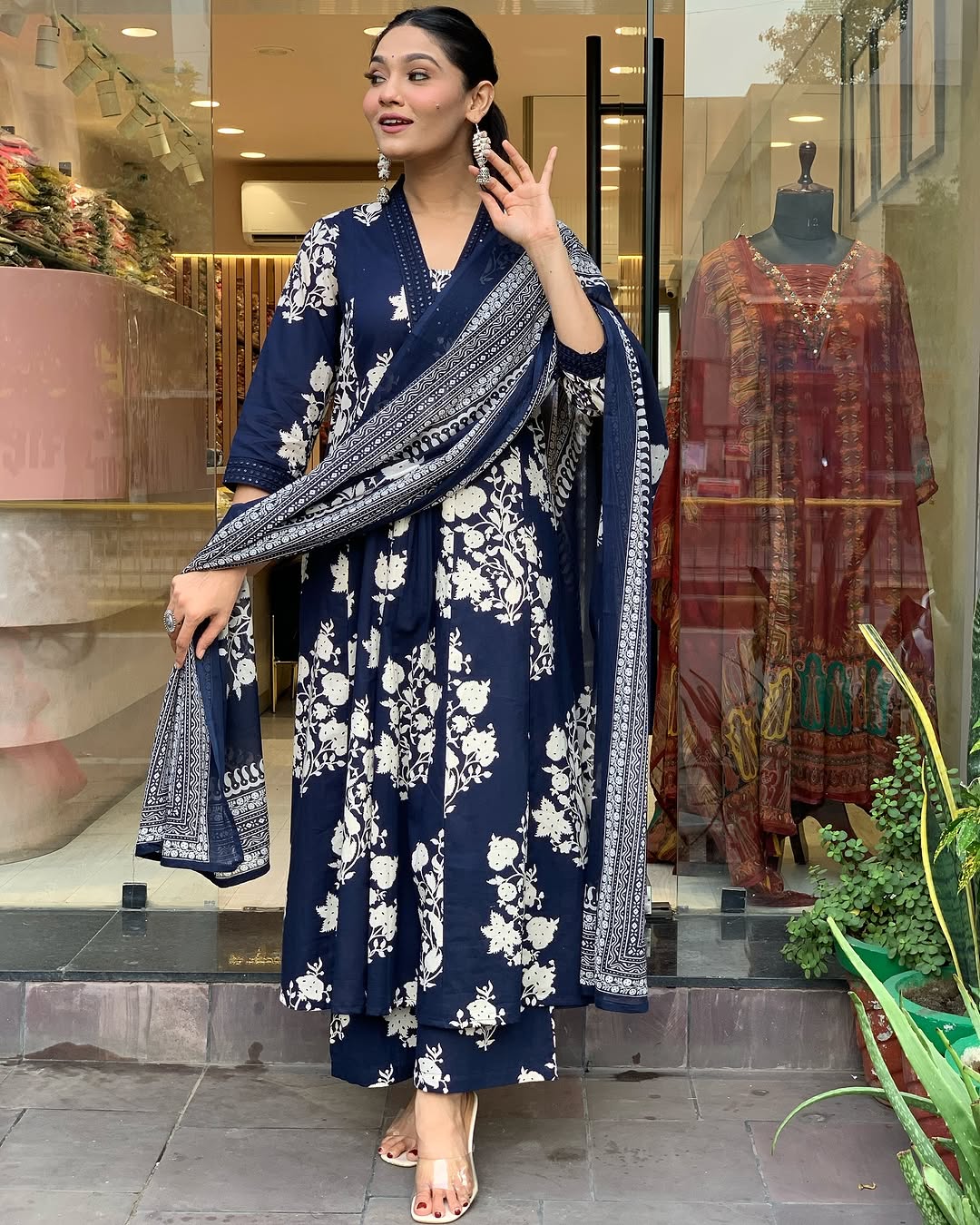 Jaipur Anarkali Suite Set | Blue