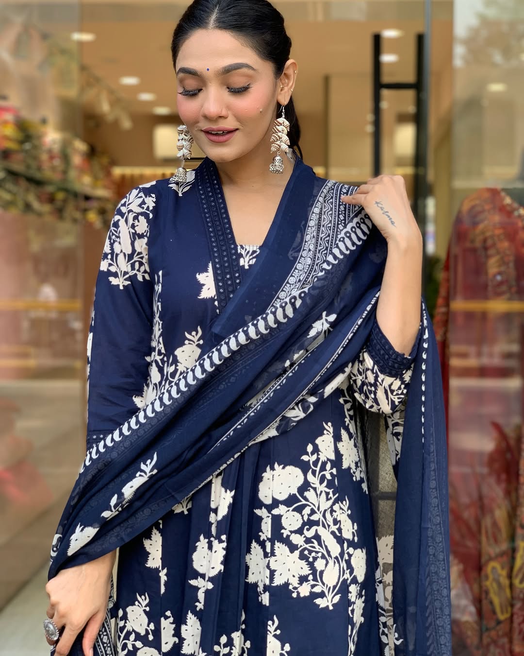 Jaipur Anarkali Suite Set | Blue