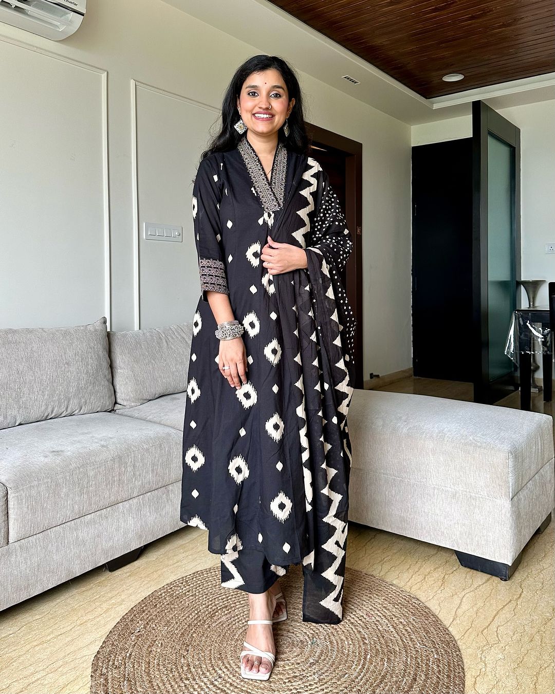 Jaipur Anarkali Suite Set | Black