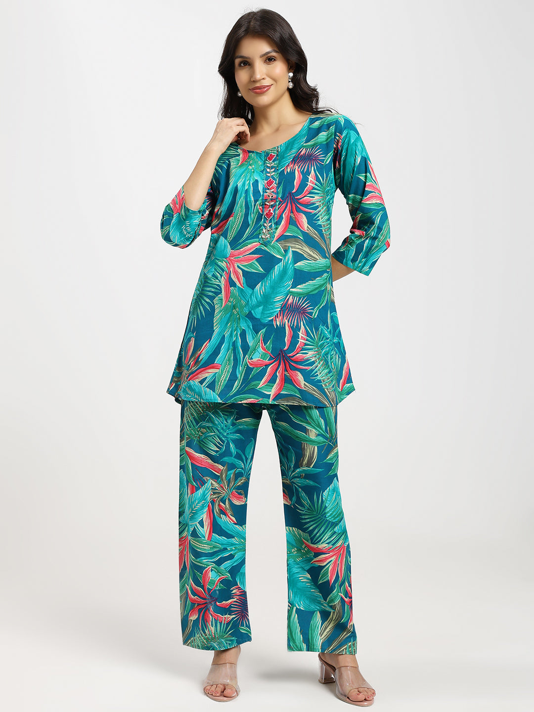 Printed Co-ord Set | Green