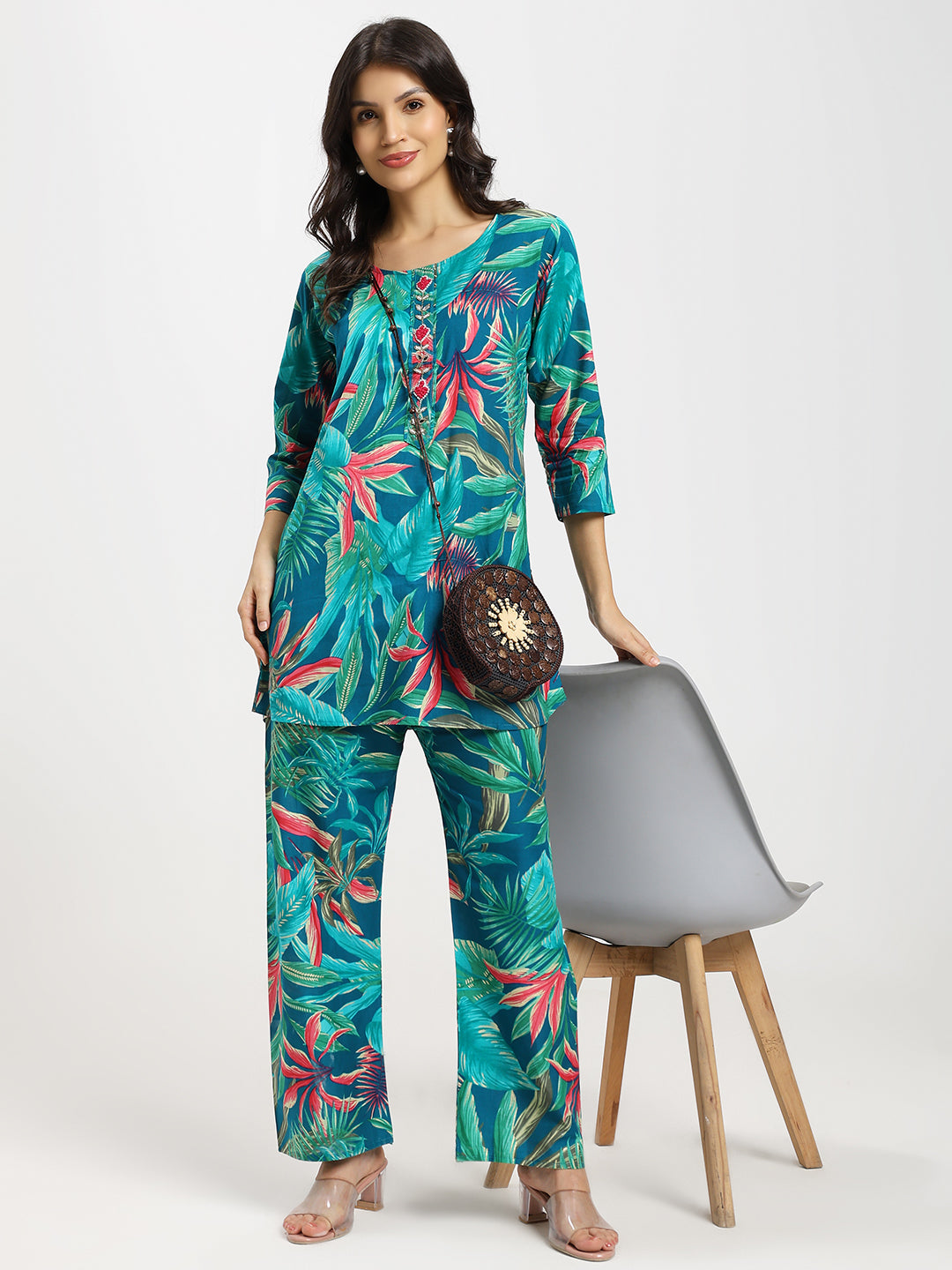 Printed Co-ord Set | Green