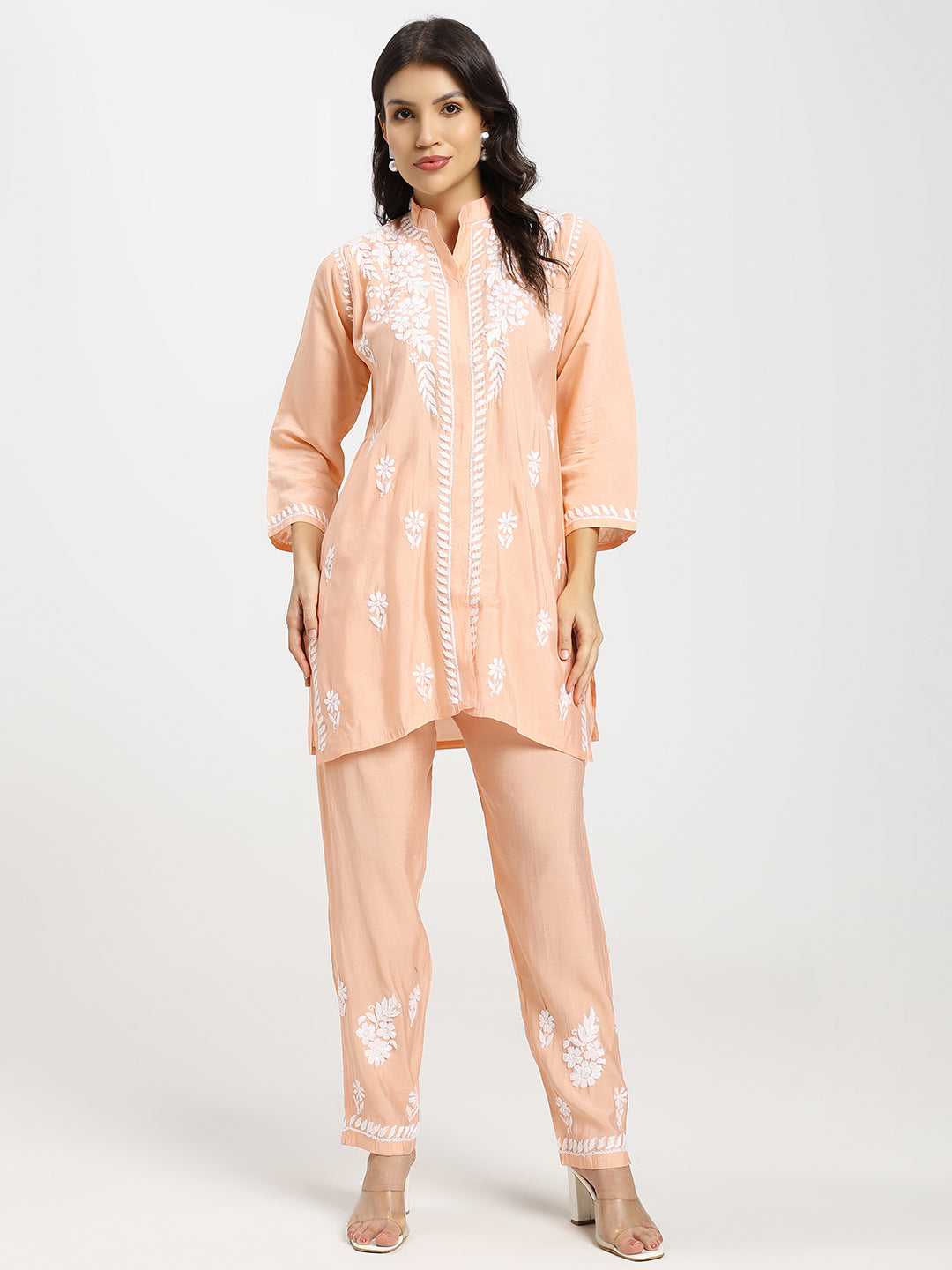 Chanderi Chikankari Coord Set