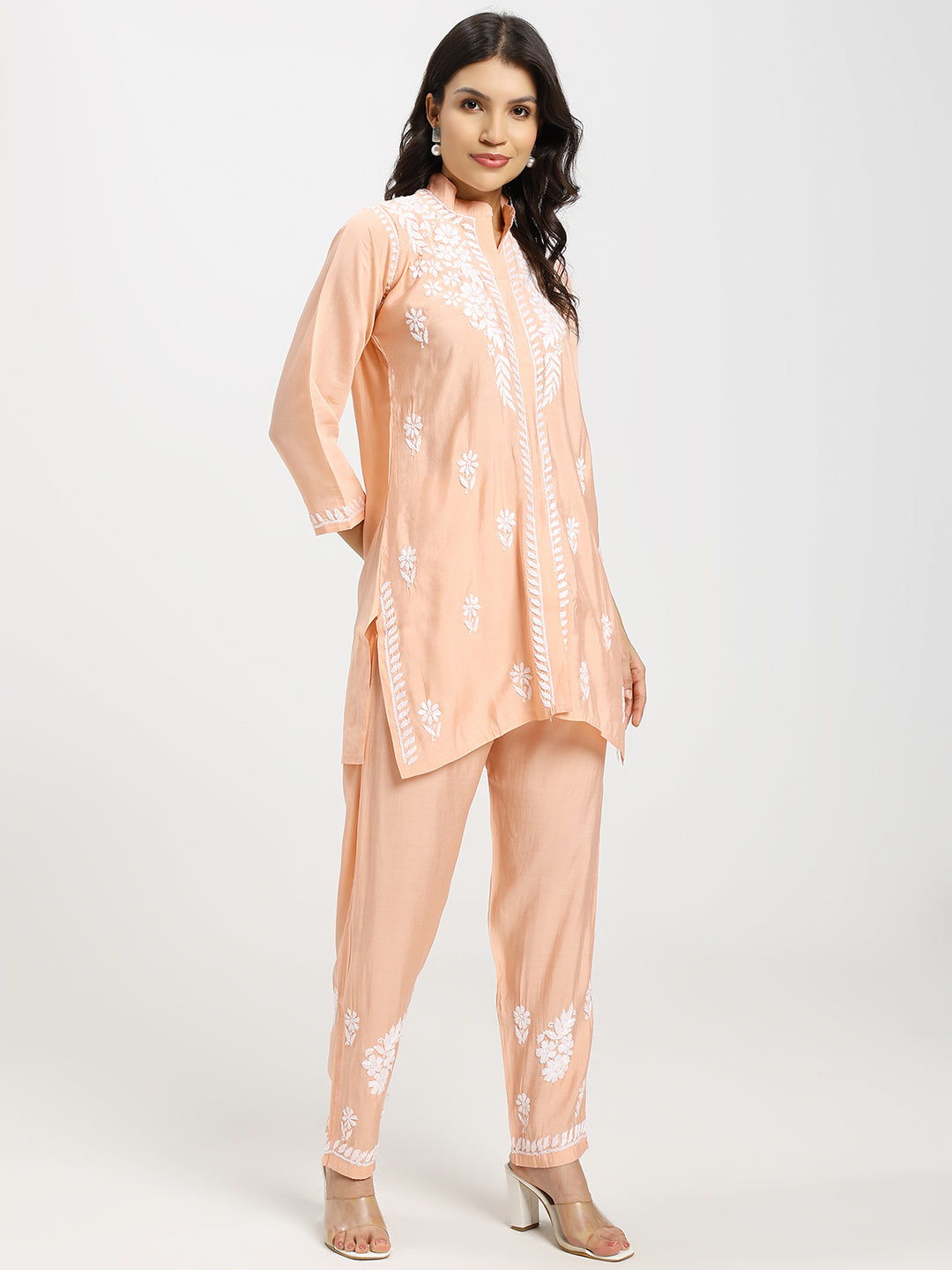 Chanderi Chikankari Coord Set