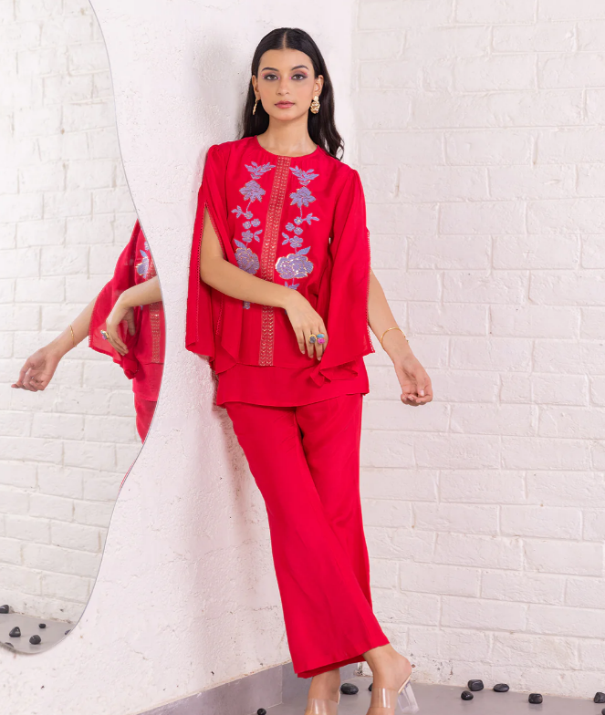 CO-ORD SET | CHERRY RED