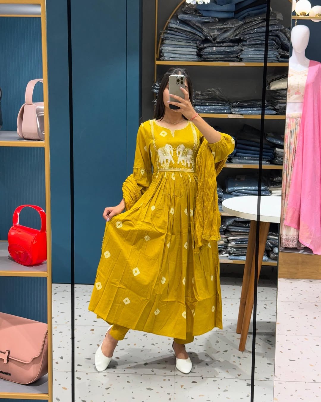 Jaipur Anarkali Suite Set | Yellow