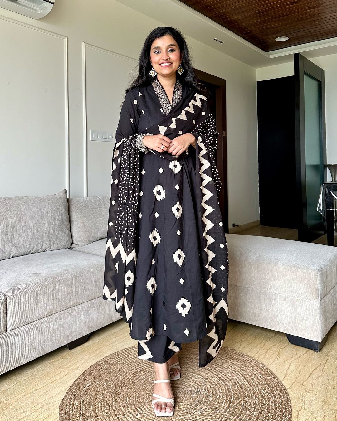 Jaipur Anarkali Suite Set | Black